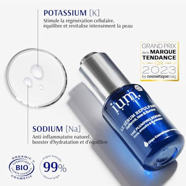 IUM Paris - Vitamin C Serum for Face - Face Serum enriched with Natural Potassium and Sodium - Anti Aging Serum for Face Improves the appearance of the skin, 30 ml, Organic & Vegan