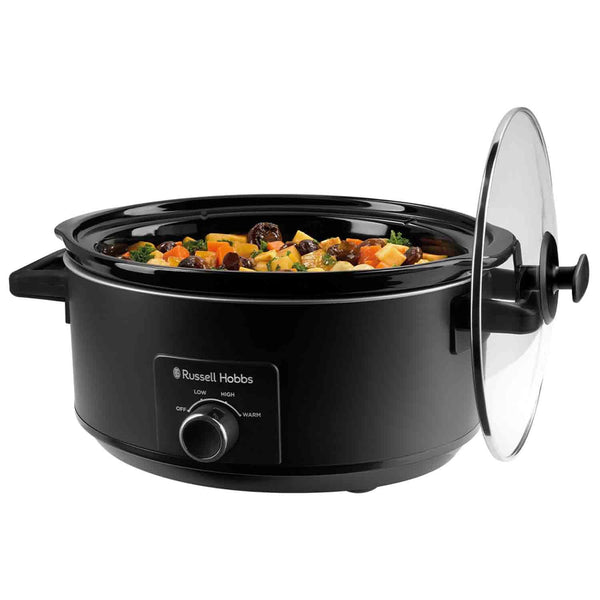 Russell Hobbs Good-to-Go 6.5L Electric Multicooker - 8 Digital functions inc Sear, Slow Cook, Steam, Boil, Keep warm & Roast, Cast aluminium housing, Glass lid, Dishwasher safe parts, 750W, 28270