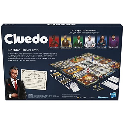 Hasbro Gaming Cluedo, Reimagined Classic for 2-6 Players, Detective Board Game for 8+ Year Old Boys and Girls