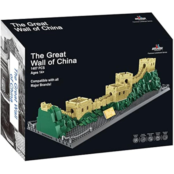 APOSTROPHE Games Great Wall of China Building Block Set (1407 Pieces) China's Great Wall Famous Landmark Series - Architecture Model for Kids and Adults