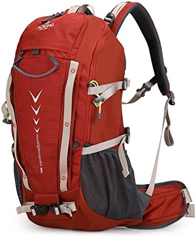 Aoking,Hiking backpack,detachable airflow mesh board,waterproof,SOS whistle,with rain cover