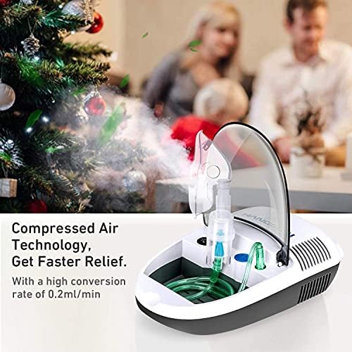 Hangsun Nebuliser Machine for Adults and Kids Compressor Nebulizer Compact Inhaler CN680 with Portable Design and Built-in Storage Box for Home Use