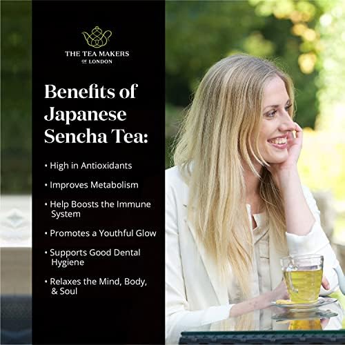 Japanese Sencha Green Tea Loose Leaf - Natural & Authentic Japanese Green Tea - Clean Green Infusion & Smooth, Grassy-Sweet Notes - 1kg Easy to Brew Japanese Tea by The Tea Makers of London