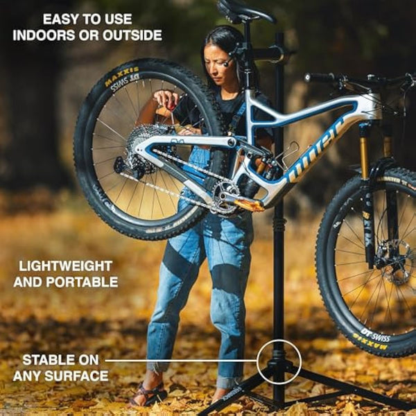 Feedback Sports - Sport Mechanic Bike Repair Stand - Folding Bike Stand for Maintenance - for Road, MTB - Lightweight, Compact, Adjustable Height Workstand