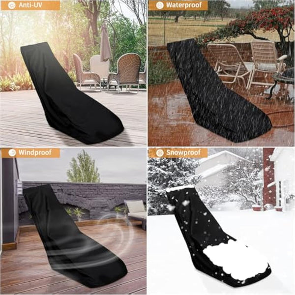 Dokon Lawn Mower Covers Waterproof Windproof Anti-UV Heavy Duty Outdoor Lawnmower Cover with Adjustable Hem Cord, Outside Lawn Mower Storage Cover (191x110x67cm) - Black
