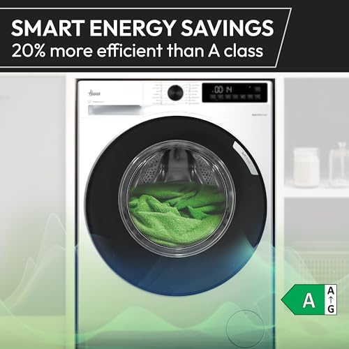 Hoover H-WASH 350 9kg Freestanding Washing Machine, 1400 RPM, A Rated, ECO-Power Inverter Motor, hOn App, 60 Programmes, Eco Doser, Power Care System, Graphite, 60x54x85 cm - H3WPS496TAMBR680