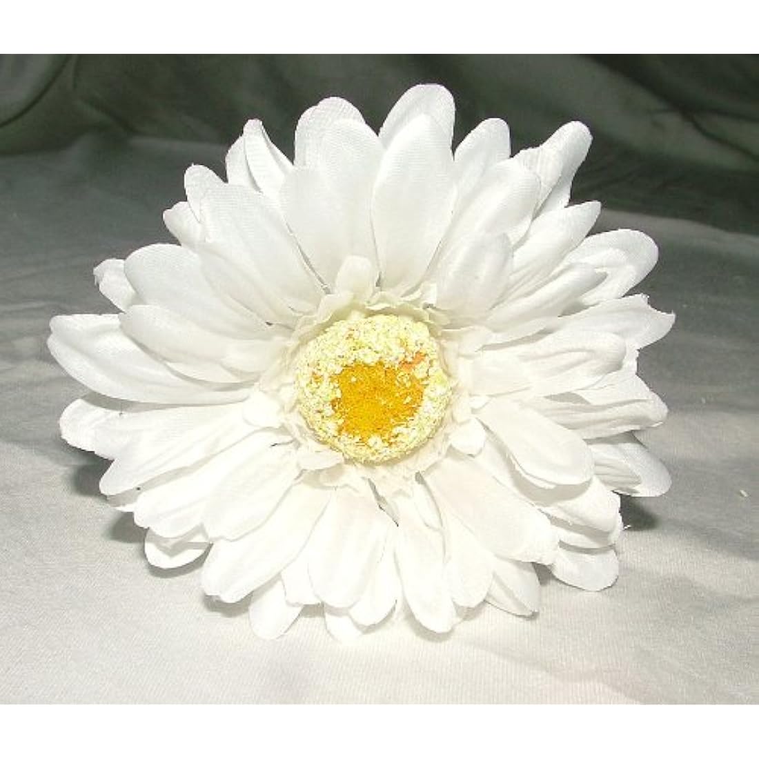 6 x Artificial Single Stem White Gerbera with Big Bloom - very dramatic - home garden