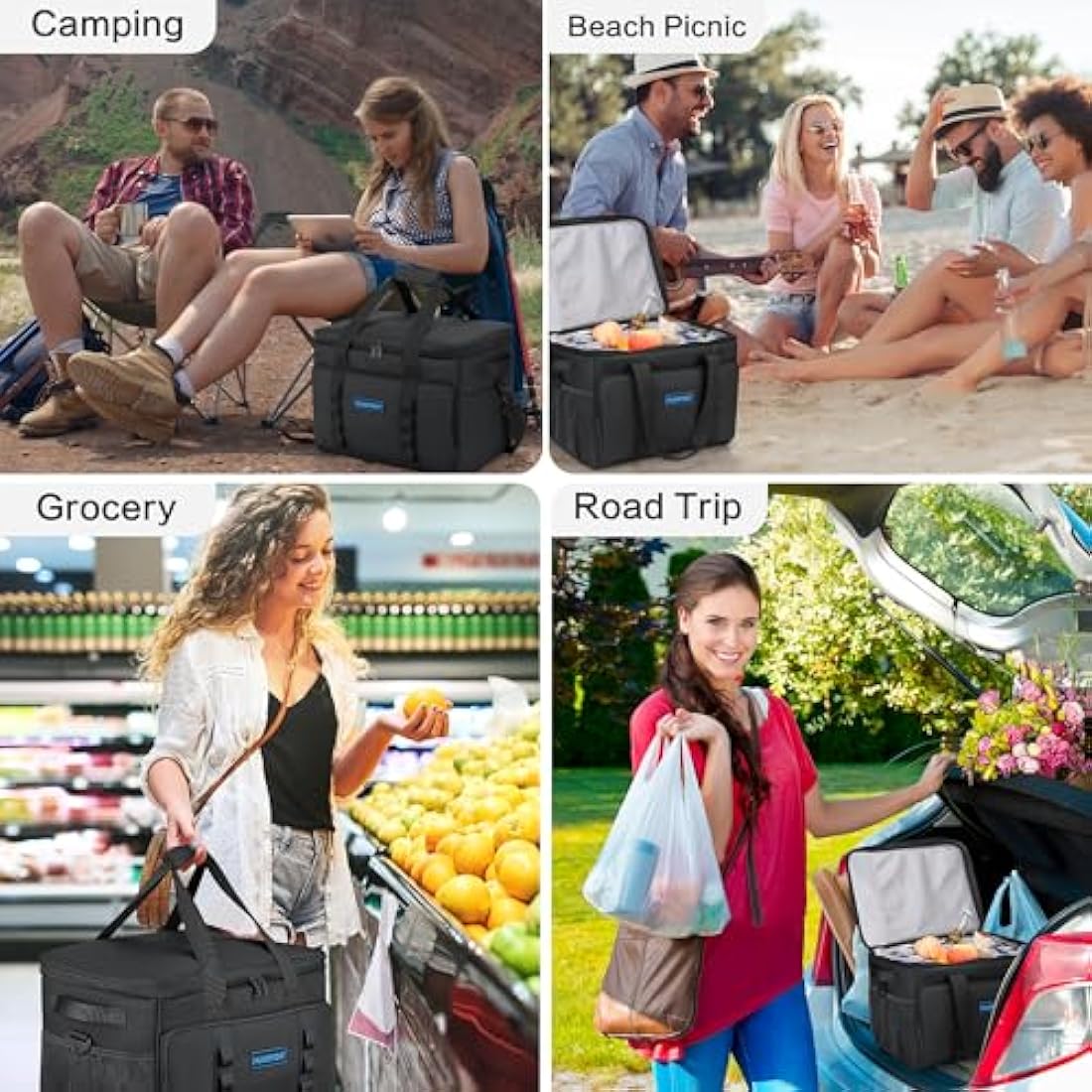 Hulongo Cool Bag 30L Insulated Cooler Bag Waterproof Picnic Thermal Bag For Camping, Travel, Grocery Shopping & Fishing