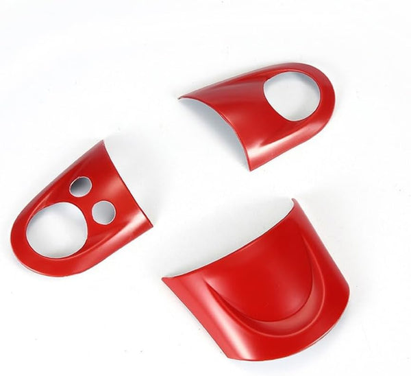 ABS Plastic Steering Wheel Decoration Trim Shell Sticker for Mini Cooper R55 Clubman R56 HatchBack R57 Convertible R58 Coupe R59 Roadster R60 Countryman R61 Paceman 2006~2016 B (Union Jack Gray)