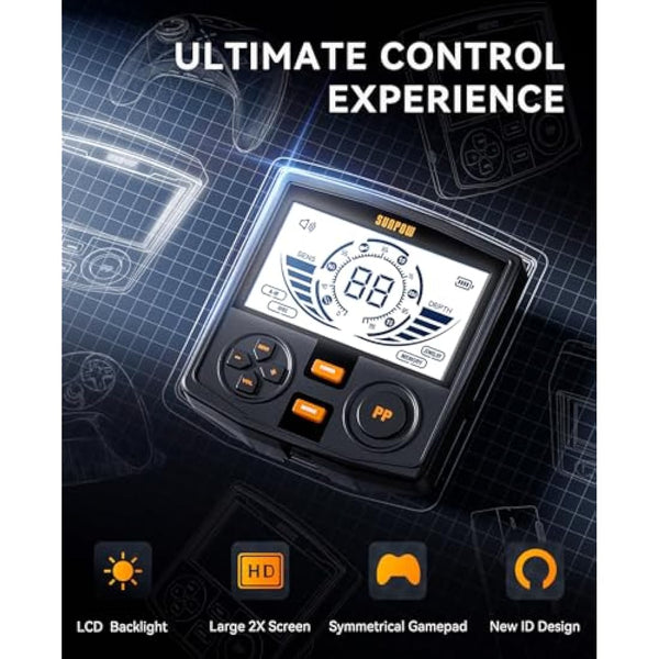 SUNPOW Metal Detector for Adults Professional, High-Tech with DSP Chip and Structure, 3 Pieces Custom, 30cm Waterproof Coil, 2 x LCD Display, 5 Modes, Adjustable Length (50 cm - 150 cm), Stable Spiral