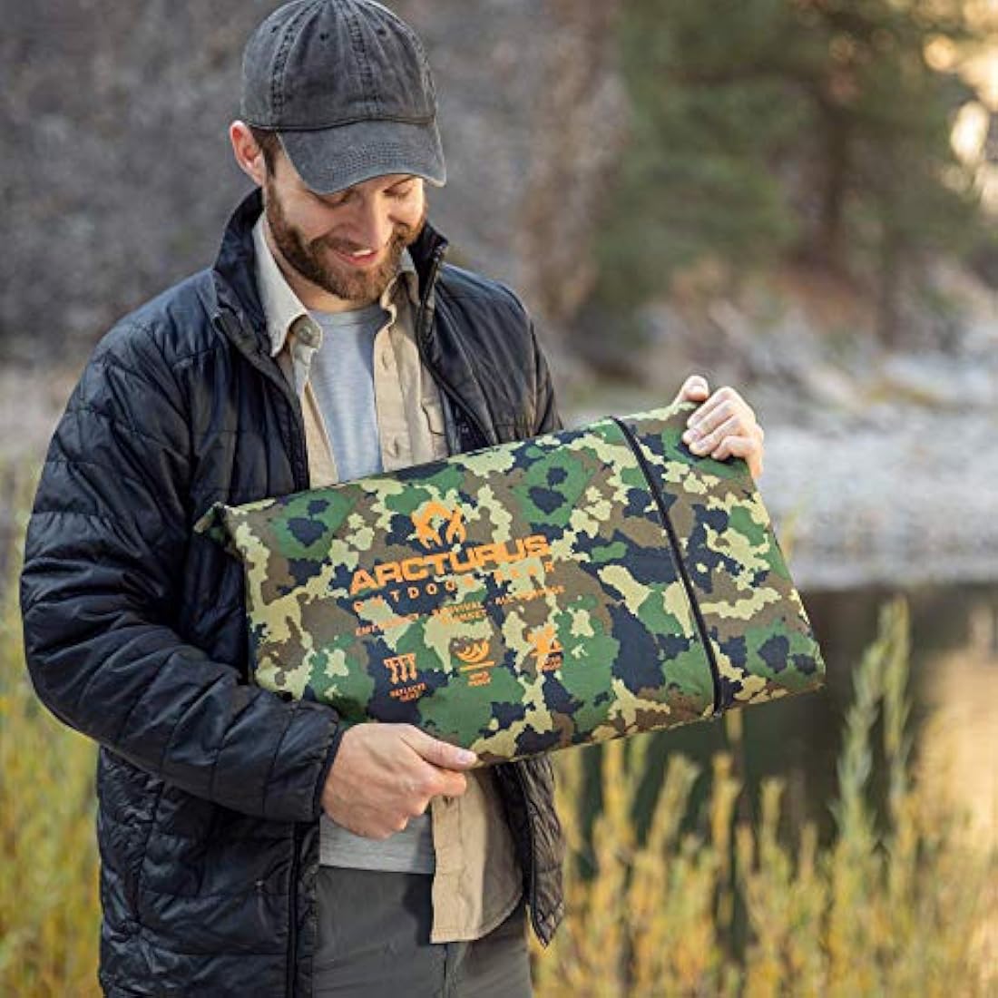 Arcturus XL Survival Tarp - 8.5 x 12 inches (Woodland Camo)
