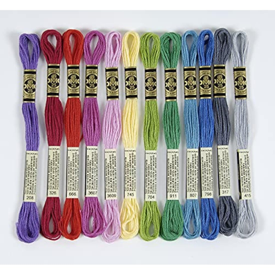 DMC - Assortment of Mouliné Special 117MC Threads – Vitamins & Essentials Colours – 100% Cotton – 2 Packs of 24 Skeins of 4 Metres | Embroidery Thread, Ideal Cross Stitch