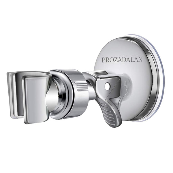 Shower Head Holder, Adjustable Removable Shower Wall Bracket, Shower Head Mount, 360° Rotation Adjustable Shower Bracket, Angle Adjustable Vacuum Suction Cup (Sliver-1)