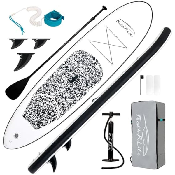 FEATH-R-LITE 10' &11' Inflatable Ultra-Light Stand Up Paddle Board for All Skill Levels Included with SUP, Adj Paddle, Pump, Backpack, Leash