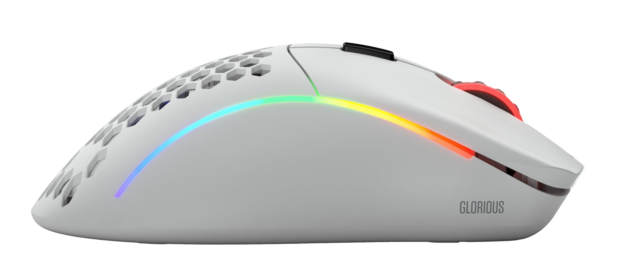 Glorious Gaming Model D Wireless Gaming Mouse - 69g Superlight, Lag Free 2.4Ghz Wireless, Up To 71 Hour Battery, RGB, BAMF Sensor, Ergonomic, 6 Buttons - White