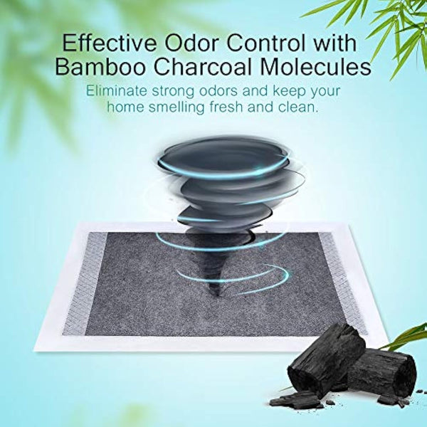 Dono Pet Training Puppy Pads - 100 Carbon Puppy Pee Wee Toilet Trainer Pads Super Absorbent Deodorizing Heavy Duty Dog Pet Pads S