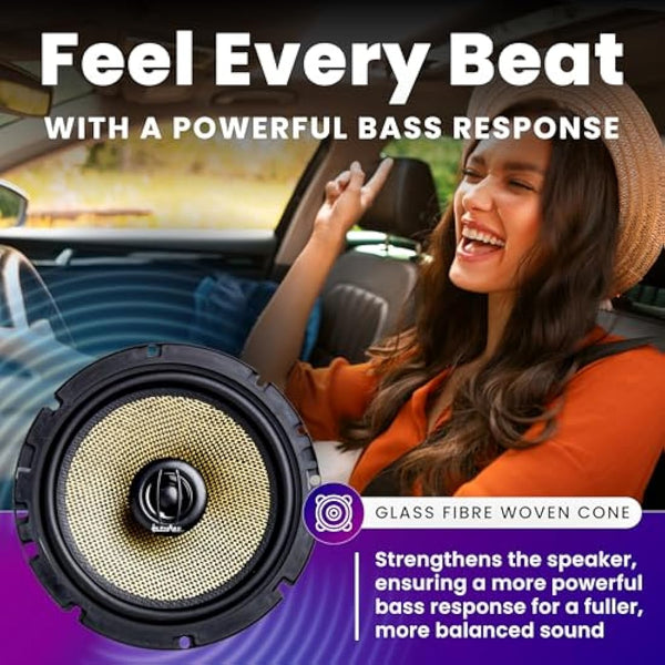 In Phase XTC17.2 250W 2 x 6.5 Inch Car Speakers - 17cm Car Speaker for Door or Parcel Shelf - Audio Speakers & Subwoofers