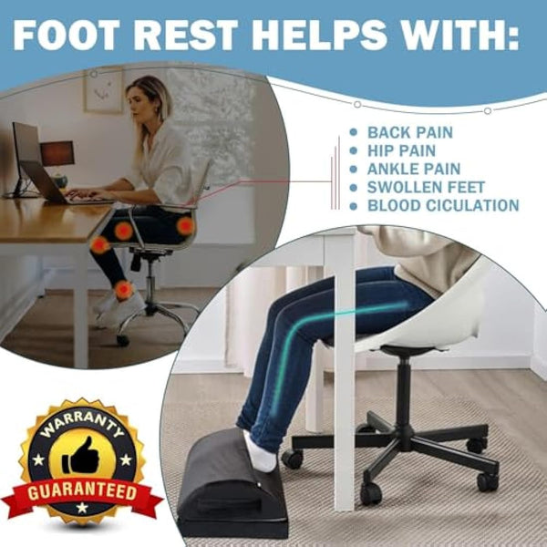 Foot Rest for Under Desk at Work, Adjustable Desk Footrest for Office Chair & Gaming Chair,Ergonomic Footrest Pillow Desks Foot Stool for Home Airplane Car to Relieve Back Knee Pain
