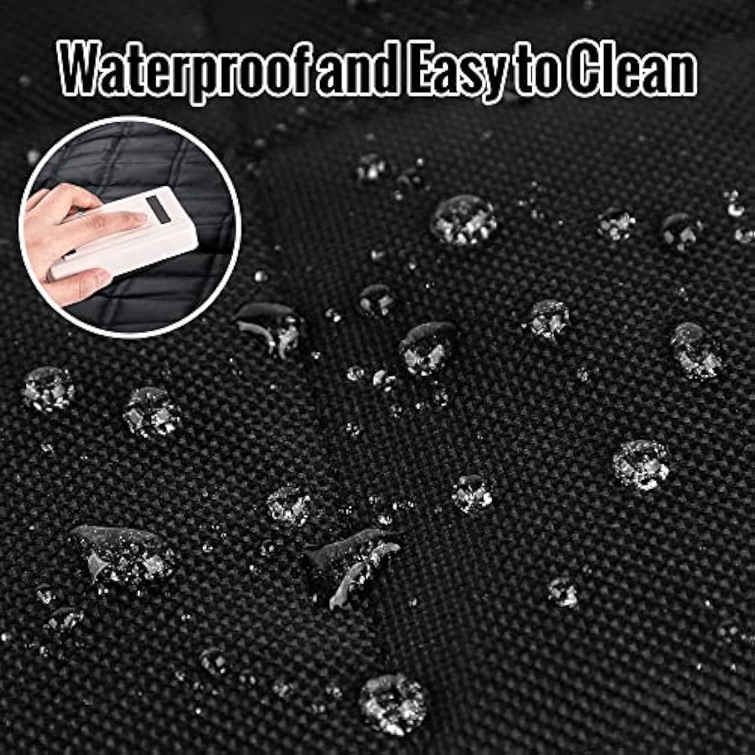 PLUTUS PET Dog Car Seat Cover for Back Seat with Side Flaps and Mesh Window, Waterproof Anti-scratch Nonslip Dog Hammock for Cars, Trucks and SUVs