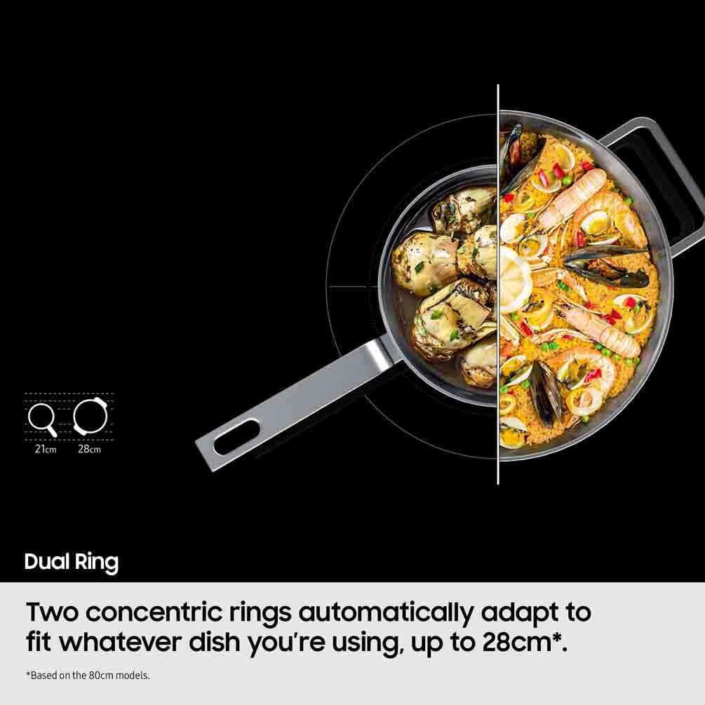 Samsung Slim Fit Induction Hob NZ64B4015FKU1 with Oval Ring and Remote Monitoring, Black