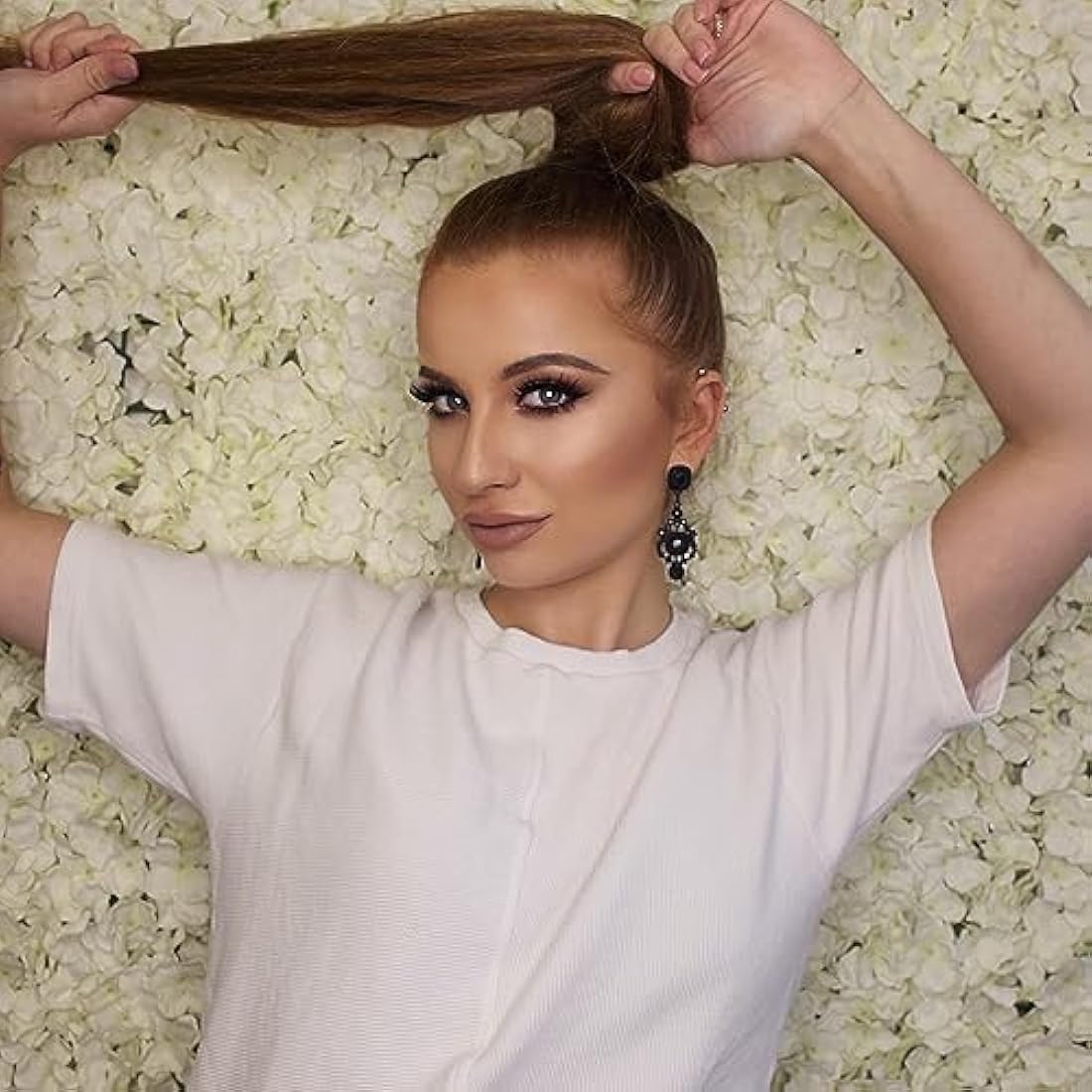 DYAFIN Natural Eyelashes 100% Handmade Lashes Reusable Soft False Eyelashes Lightweight Eye Lashes with Clear Band 3D Fake Eyelashes Long Wispy Eyelashes C Curl Lashes 8 Pairs