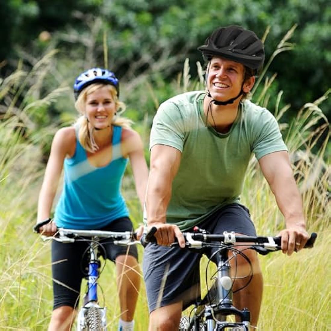 Exclusky Bike Helmet Men Women Cycle Helmet with Light Breathable MTB Mountain Bicycle Helmet for Adult Road Cycling Helmet 56-61cm