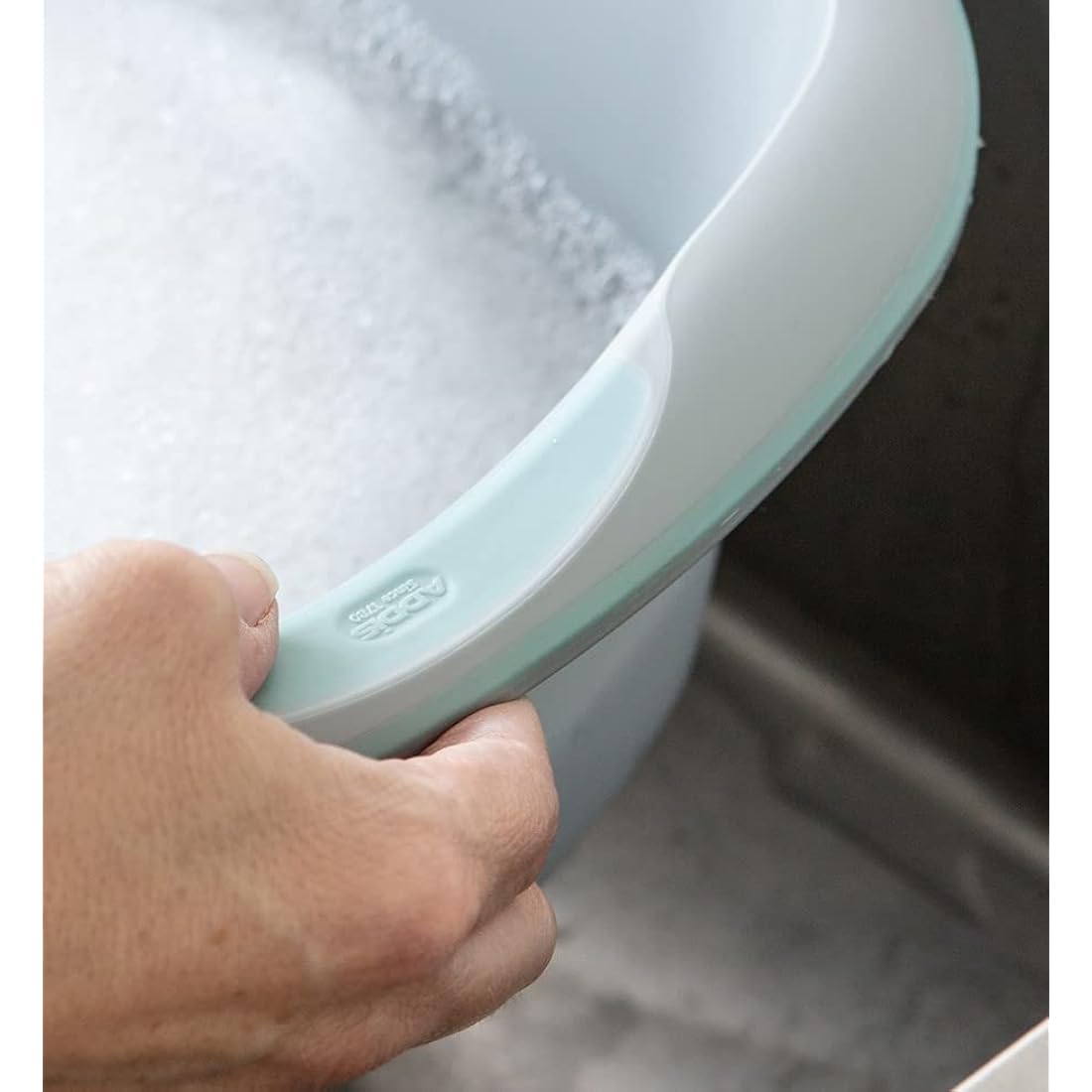 Addis Premium Soft Grip Large Rectangular Washing Up Bowl, 9.5 litre, Tranquil Haze