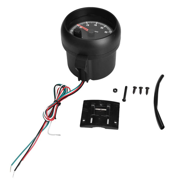 TKSE Tachometer 12V, 0-8000 RPM Car Universal Tachometer Rev Counter Tacho Gauge Meter LED Shift Light