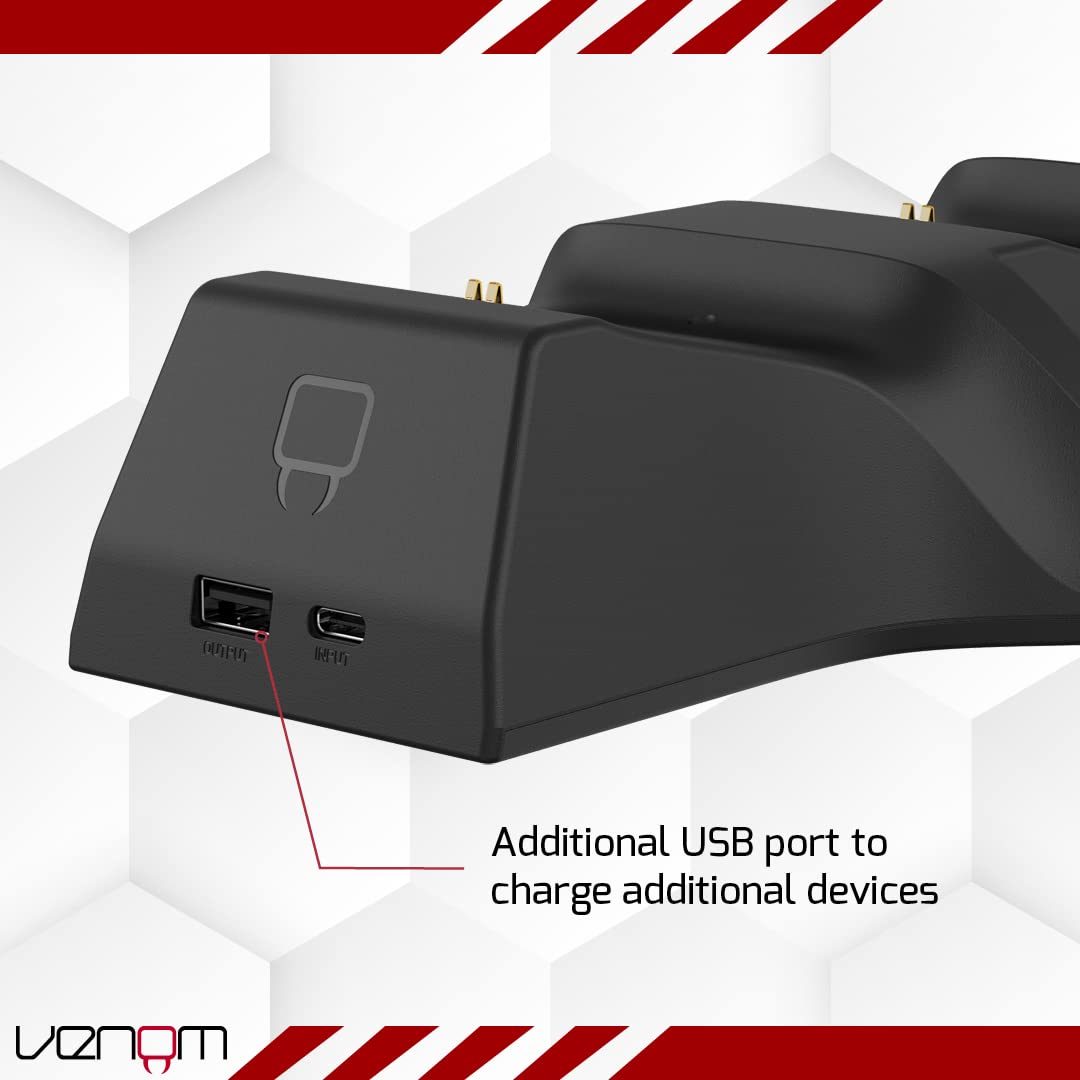 Venom Charging Dock with Rechargeable Battery Pack - Black (Xbox Series X & S/Xbox One)