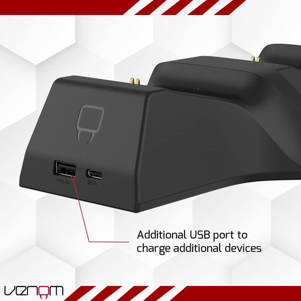 Venom Charging Dock with Rechargeable Battery Pack - Black (Xbox Series X & S/Xbox One)