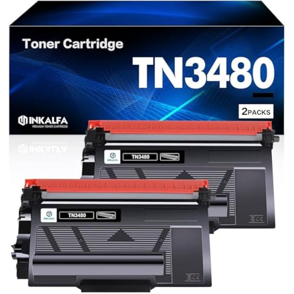 inkalfa TN3480 Compatible for Brother TN-3480 Toner Cartridge HL-L5100DN HL-L5200DW MFC-L5750DW MFC-L5700DW HL-L6400DW HL L5100DN L5200DW MFC L5750DW HL-L5000D TN 3480 3430 TN3430 TN-3430 Black 2