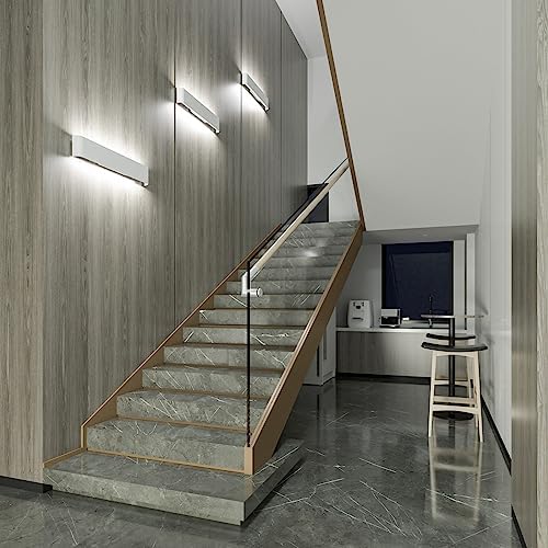 ChangM 12W Wall Light LED Indoor 2 Pack Wall Lamp More Bright Modern Wall Lighting Perfect for Bedroom, Living Room, Stairs and Bathroom Light, Cool White