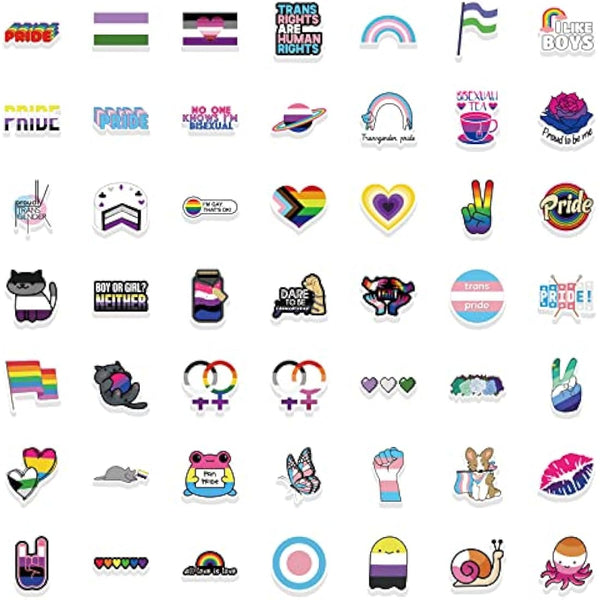 100PCS Gay Love Stickers,Gift for Children Teens Adults Kids,Waterproof Gay Pride Stickers for Laptop Scrapbook Water Bottle,VSCO Pride Stickers for Skateboard Journal Wall Car Bicycle