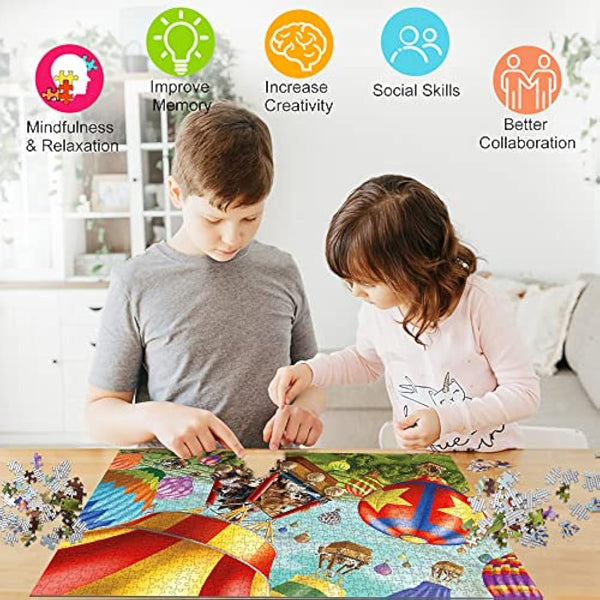 HUADADA Jigsaw Puzzles for Adults 1000 Piece Jigsaw Puzzles for Adult,JigsawPuzzle 1000 Pieces for Adults Challenging Puzzle Games（Flying Dogs）