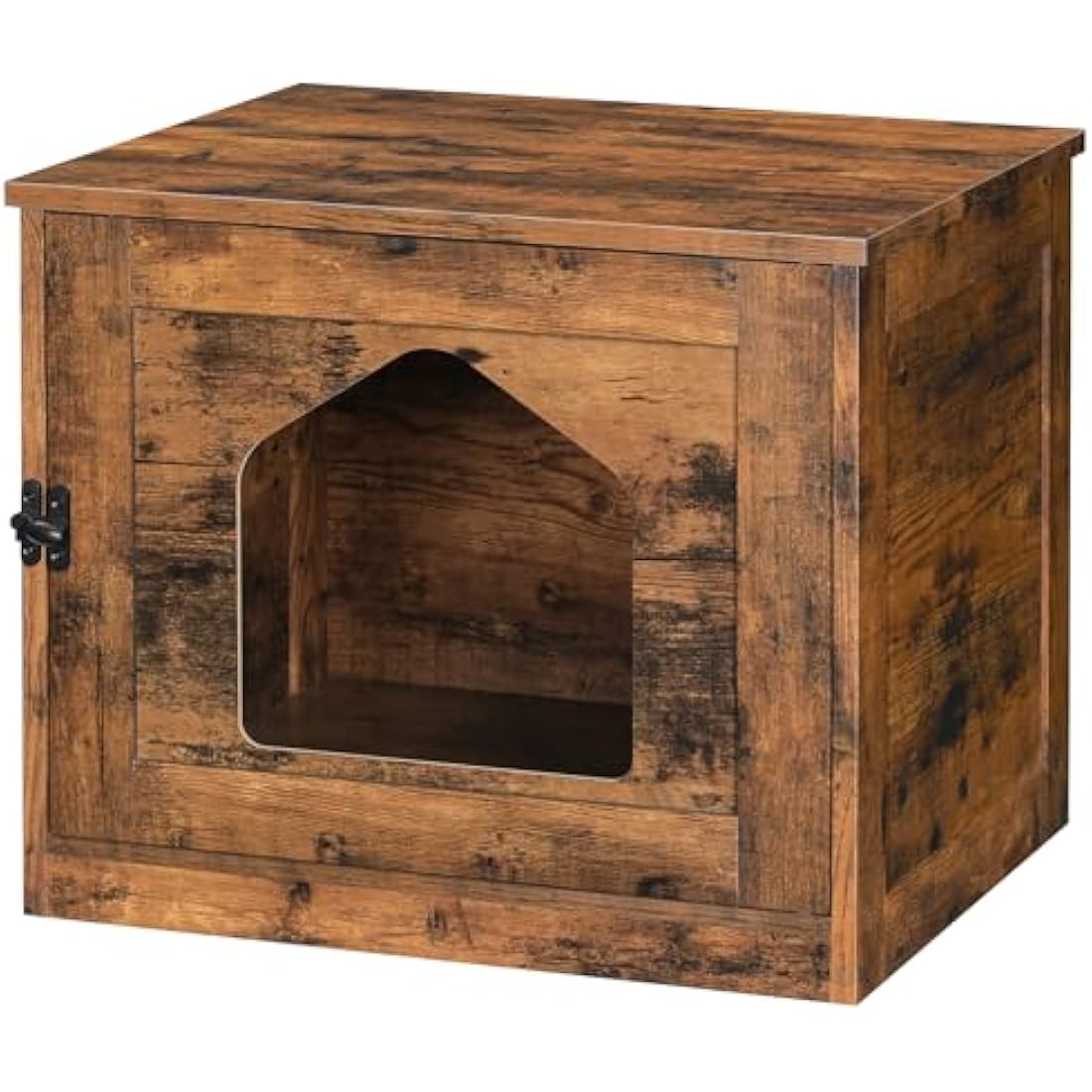 HOOBRO Cat Litter Box Enclosure, Hidden Litter Tray Furniture, Indoor Cat Cave House Side End Table, Pet Toilet with Door, Easy Clean, for Living Room, Hallway, Rustic Brown EBF01MW01G1