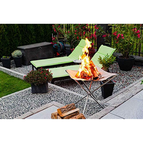 FENNEK HIGHFIRE, Transportable Fire Mesh | Includes Bag | Perfect for Home or Mobile Use | Made of Temperature Resistant Stainless Steel | XL | 60 x 60 x 63 cm (23.6" x 23.6" x 24.8")