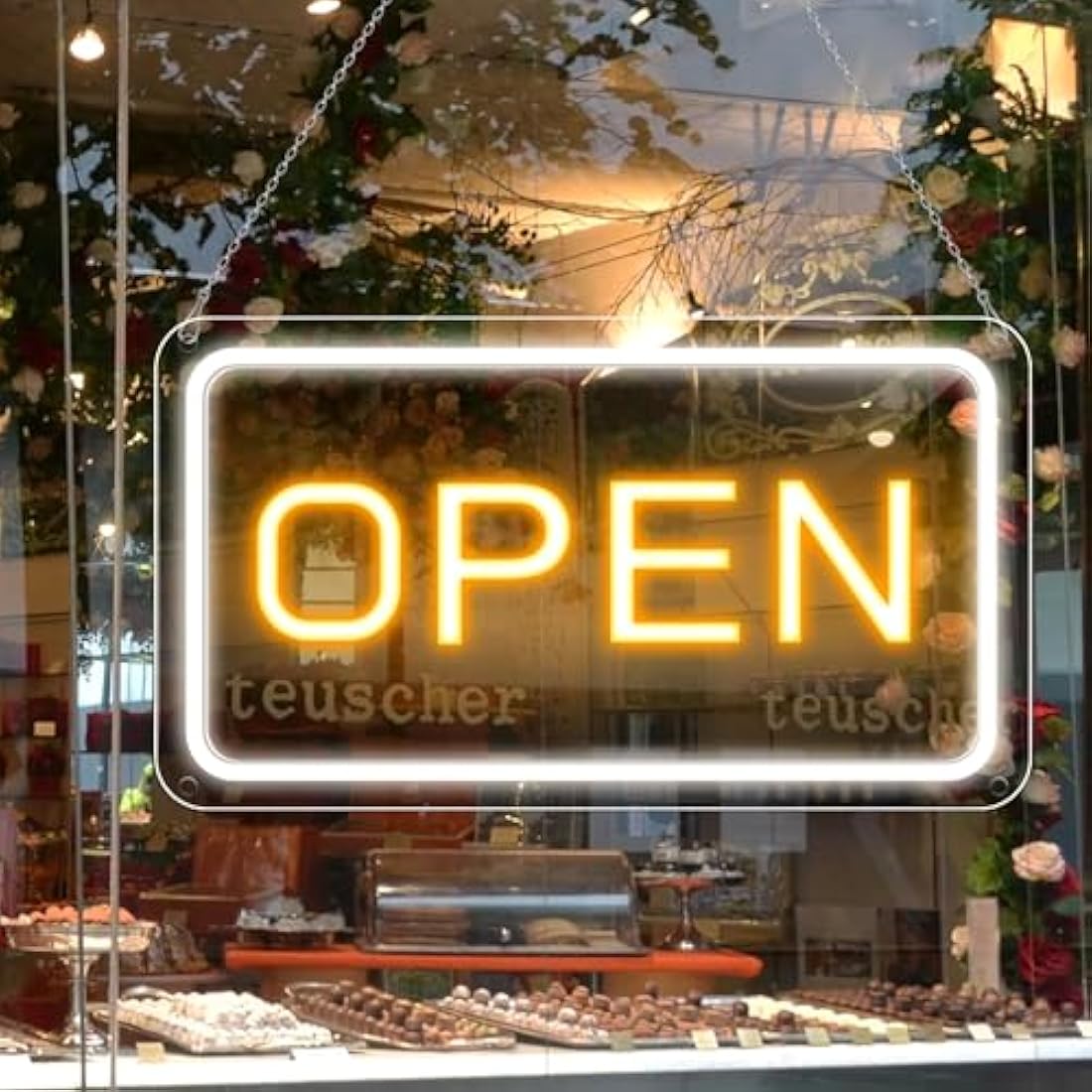 16"x 9" Adjustable Brightness Open Signs for Business, Ultra Bright Lighted Sign Open Powered by USB with ON/OFF, Electric Light up Sign for Stores, Restaurants, Retail Shops, Bar (Horizontal)