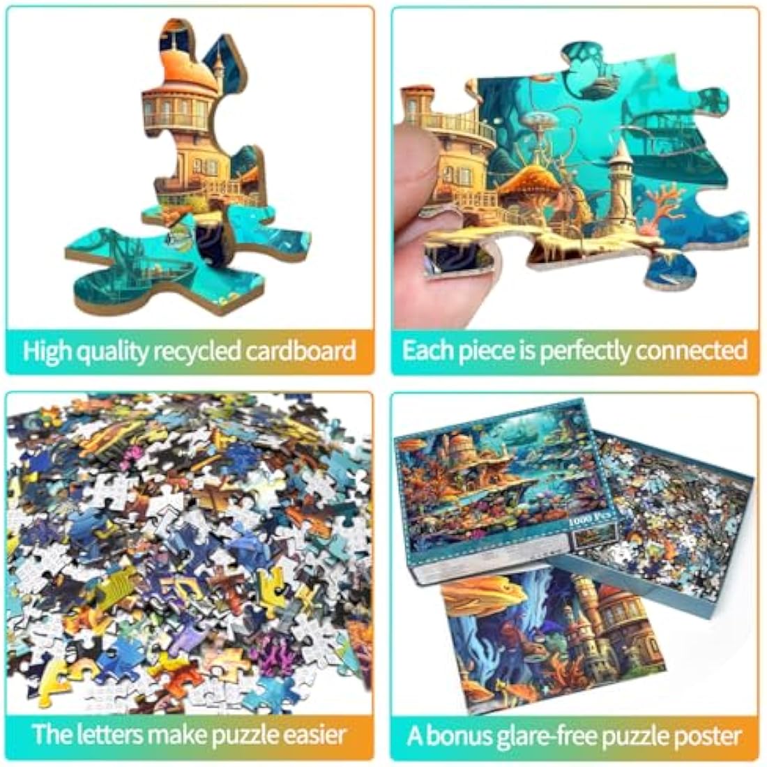 Jigsaw Puzzles 1000 Pieces for Adults jigsaw puzzles for adults 1000 Piece Puzzle Educational Games Home Decoration Puzzle Whimsical Seabed