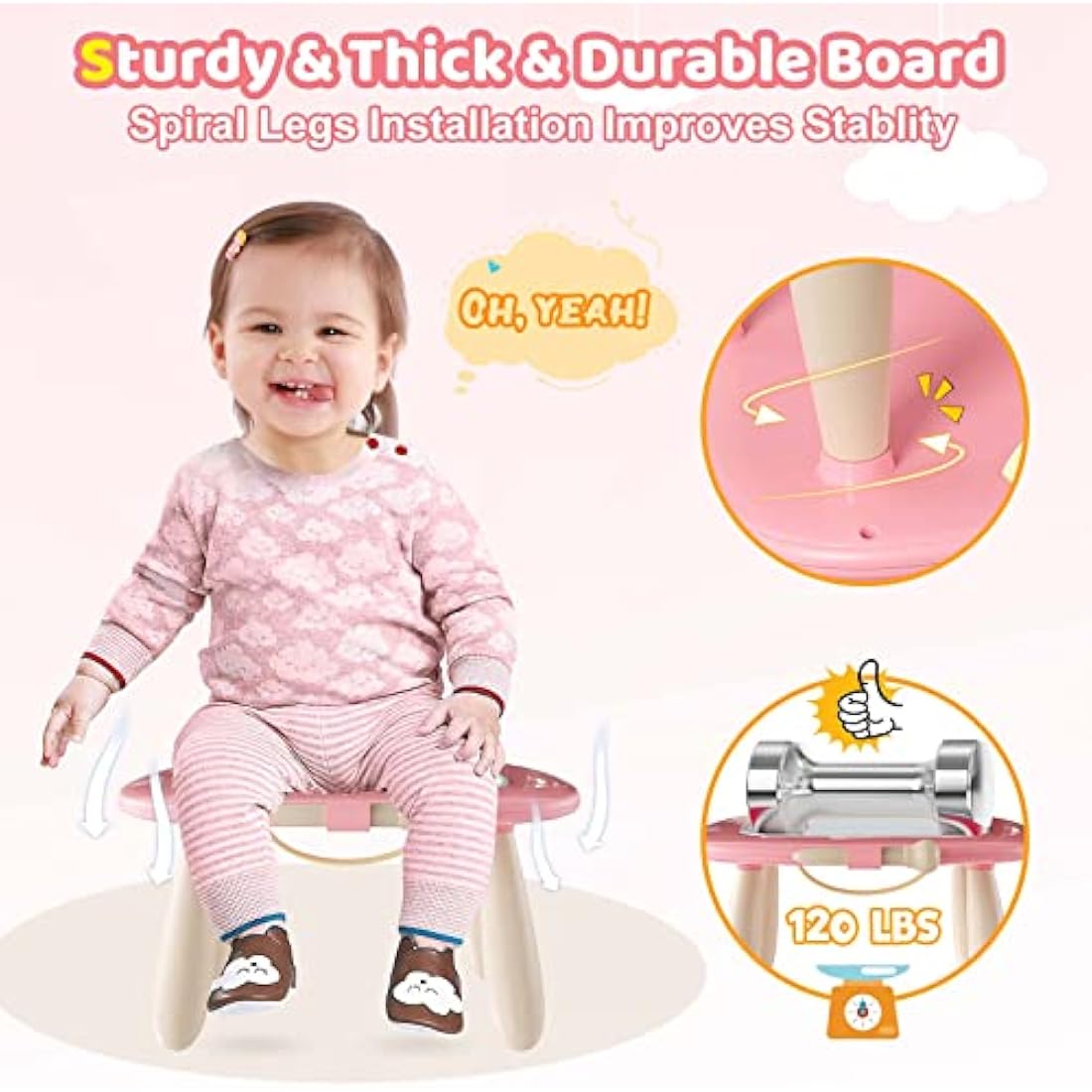 Kikidex Magnetic Drawing Board, Toddler Girl Toys for 1-2 Year Old, Doodle Board Pad Learning and Educational Toys for 1 2 3 Year Old Baby Kids Birthday Gift (Pink)