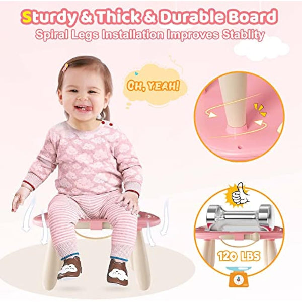 Kikidex Magnetic Drawing Board, Toddler Girl Toys for 1-2 Year Old, Doodle Board Pad Learning and Educational Toys for 1 2 3 Year Old Baby Kids Birthday Gift (Pink)