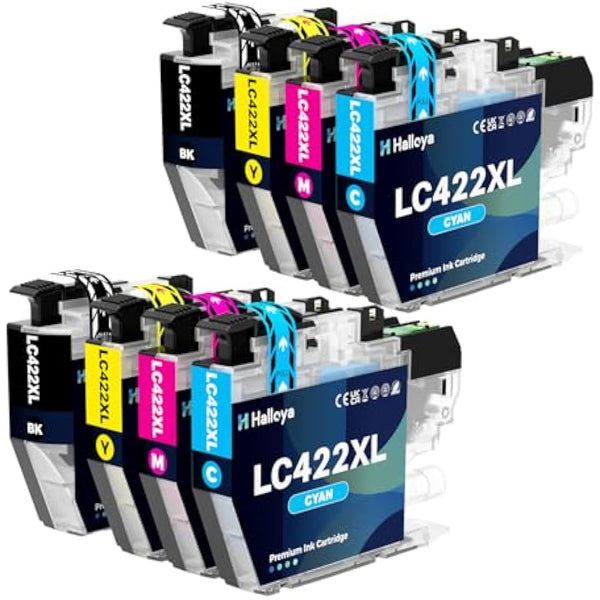 Halloya LC422XL Ink Cartridges Replacement for Brother LC422XL LC-422 LC-422XLVAL Ink Cartridges Compatible with Brother MFC-J5340DW MFC-J5345DW MFC-J5740DW MFC-J6540DW MFC-J6940DW (8-Pack)