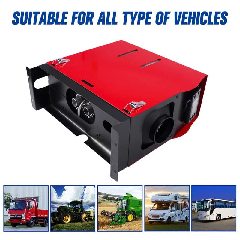 ShockFlo 12V 5KW Diesel Air Heater, All in One Parking Heater Kit with Remote Control, Silencer and LCD Display, Fast Heating, for RV Truck, Motorhomes, Boat, Bus, Car Trailer, Caravans
