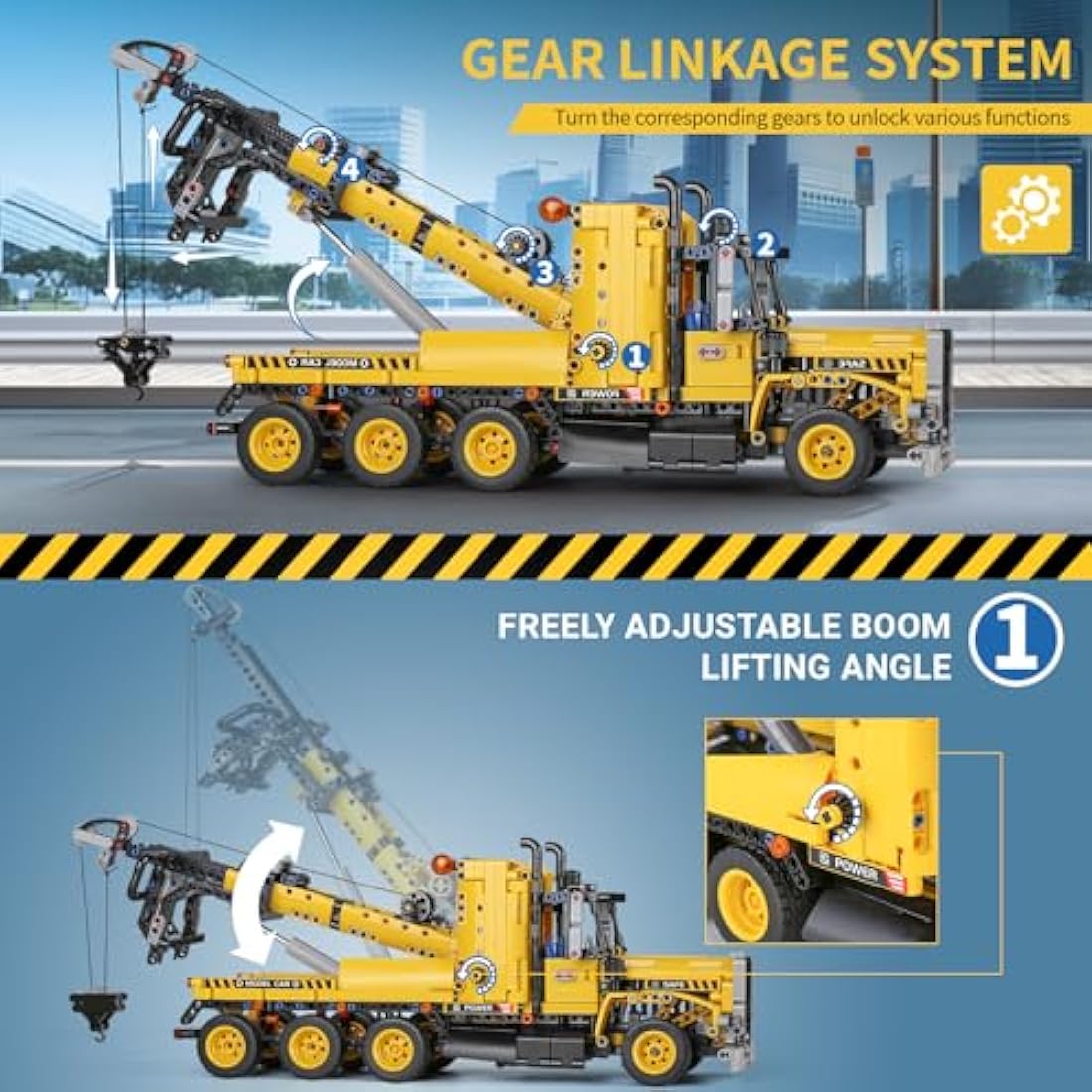 Mould King 17011 Trailer Building Kits, MOC Road Trailers Engineering Building Blocks Set to Build, Birthday Gift Toy for Kids Age 8+ (1250 Pieces)