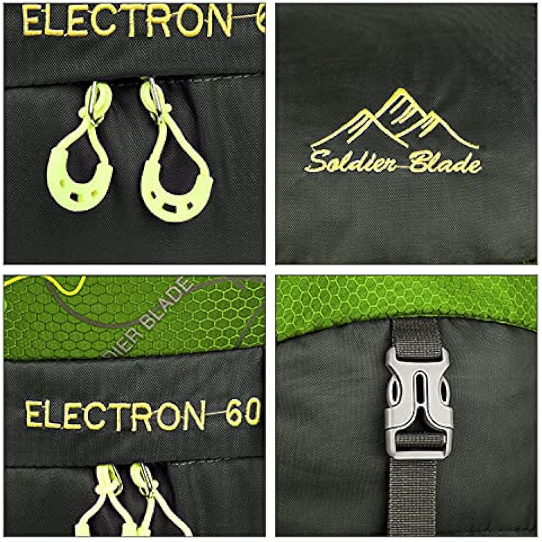 Freiesoldaten Camping Backpack 60L Large Rucksack Waterproof Breathable Mountaineering Hiking Backpack for Men Women