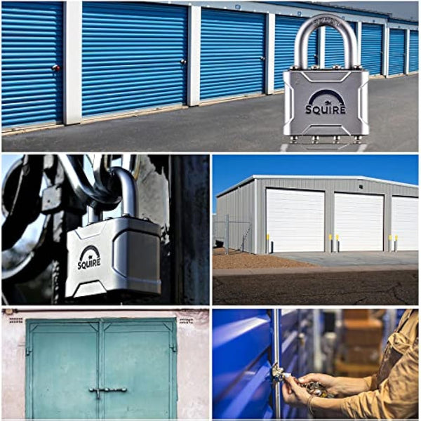 Squire Heavy Duty Padlock (Vulcan P4/40) - Toughest Open Shackle Vulcan Padlock - Steel Cast Alloy for Corrosion Resistance - Weatherproof Lock for Home, School & Shed (Silver, 40 mm)