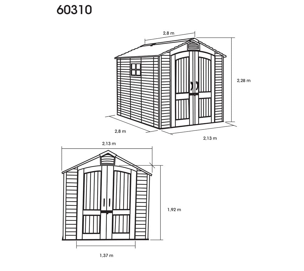 Lifetime 60282 Outdoor Storage Shed, 7 x 12 ft.