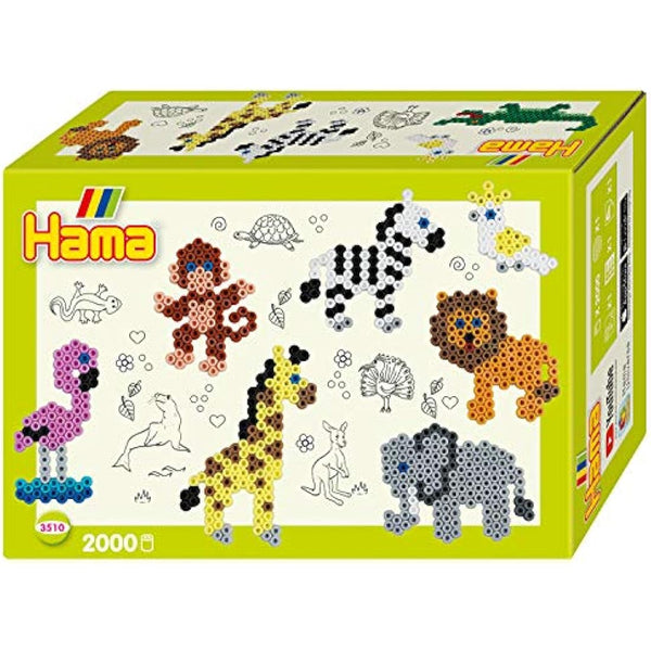 Hama Zoo Small World, Fuse Beads, Arts and Crafts Kit for Boys and Girls Ages 5+, Animal Themed Bead Set