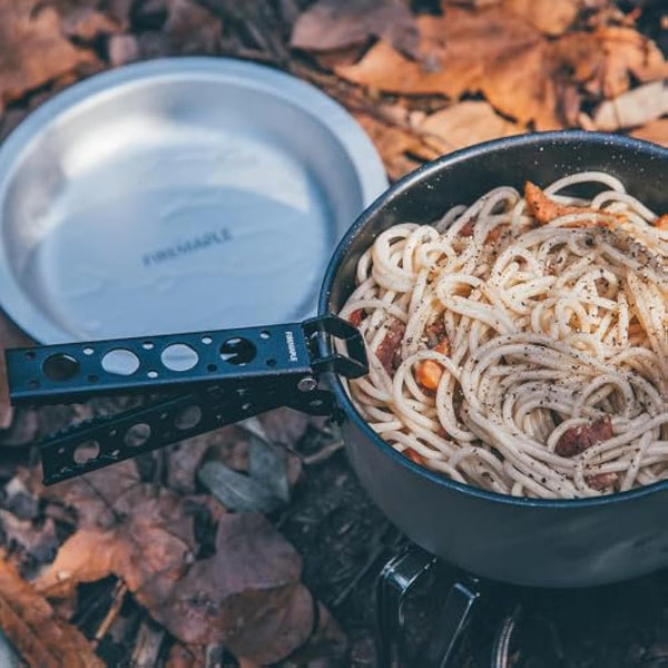 Fire-Maple Frost Ultralight Camping Cookware Set Compact Aluminum Cooking Kit with Nonstick Pot Frypan Plate and Gripper Camping Utensils for 1-2 people Hiking Trekking Fishing