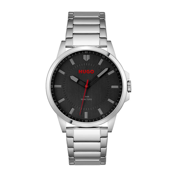 HUGO Analogue Quartz Watch for Men Collection #First - Available with Stainless Steel Bracelet or Leather Strap
