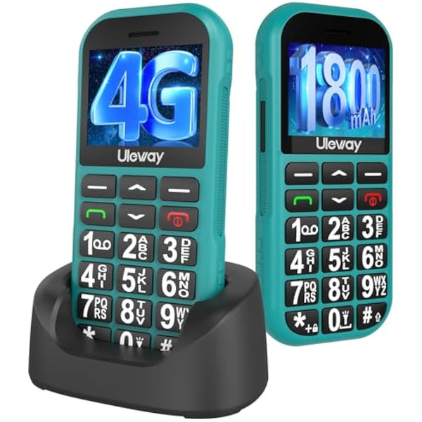 4G Big Button Mobile Phone for Elderly,USB-C Charging,1800mAh Long Standby, Easy to Use Basic Mobile Phone, SIM Free Unlocked Senior Mobile Phones With SOS Emergency Button Large Volume FM Radio